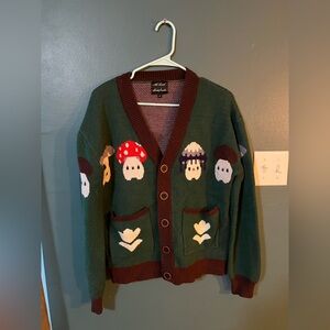 Abi Toads x Steady Hands Collaboration Mushling Mushroom Cardigan Sweater